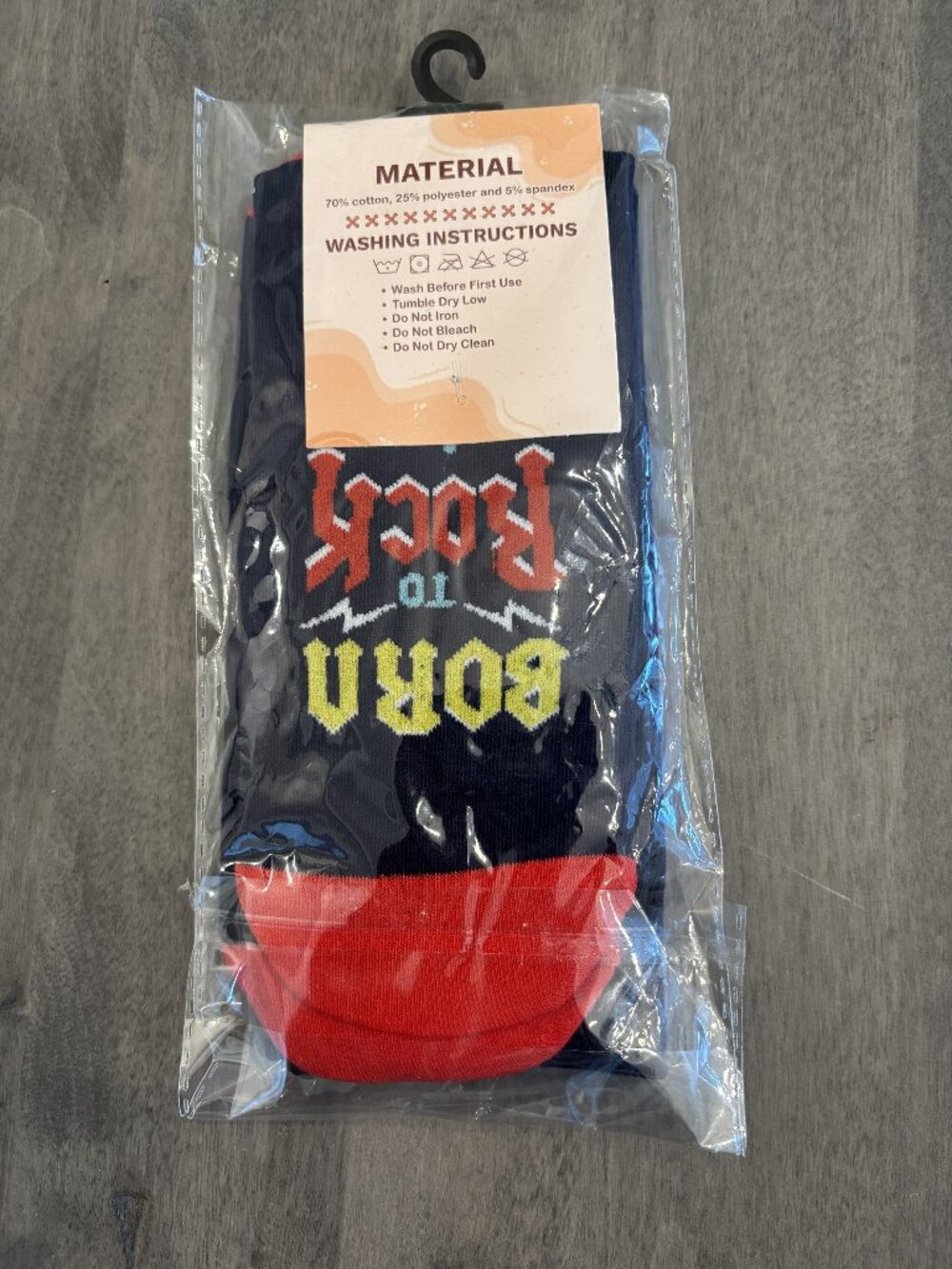 Adult socks "Born to Rock"-NEW